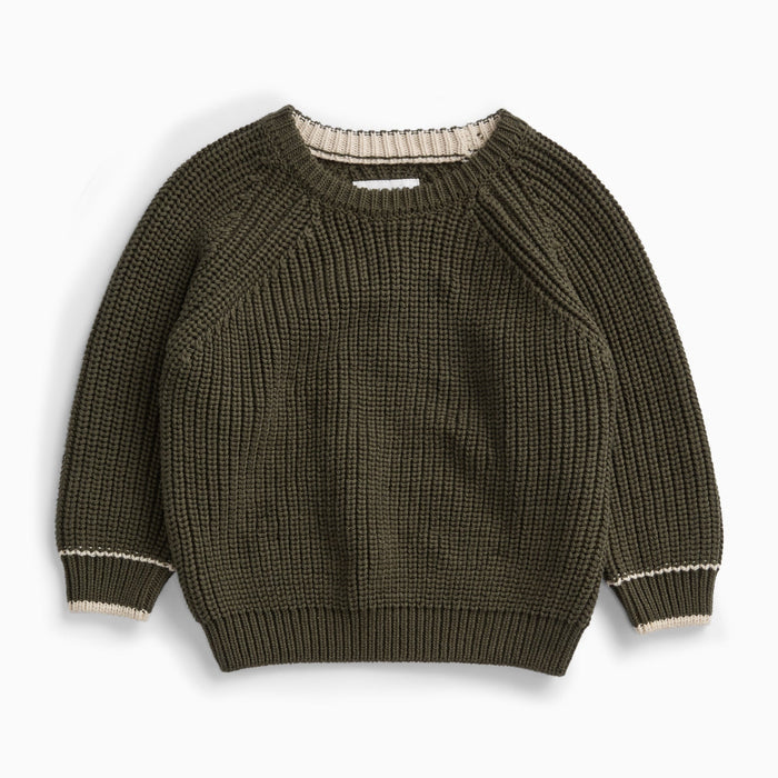 KIDLY by MORI Relaxed Knitted Sweater - Khaki