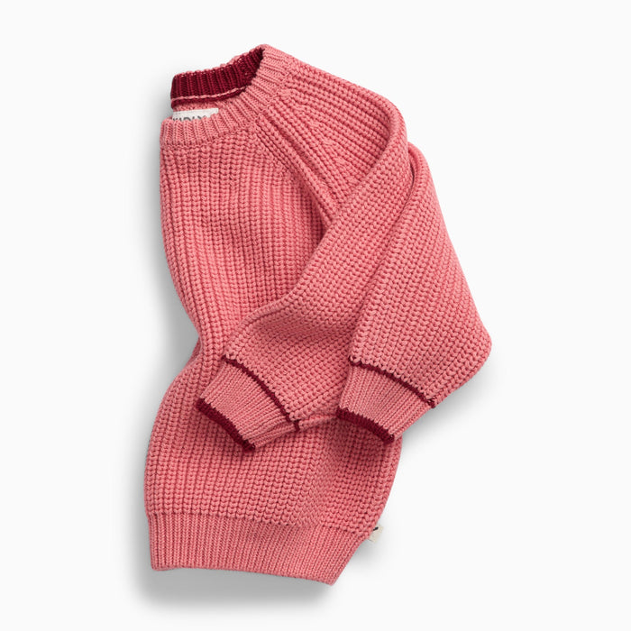 KIDLY by MORI Relaxed Knitted Sweater - Pink