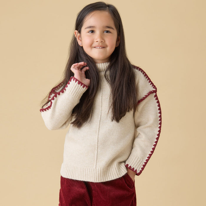 KIDLY by MORI Roll Neck Knitted Sweater