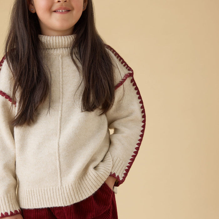 KIDLY by MORI Roll Neck Knitted Sweater