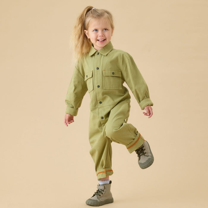 KIDLY by MORI Sage Cotton Jumpsuit