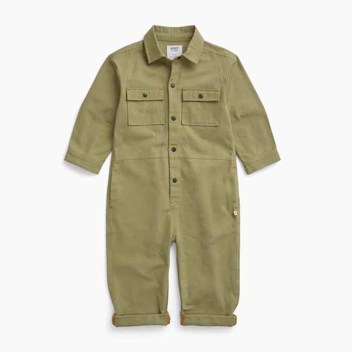 KIDLY by MORI Sage Cotton Jumpsuit