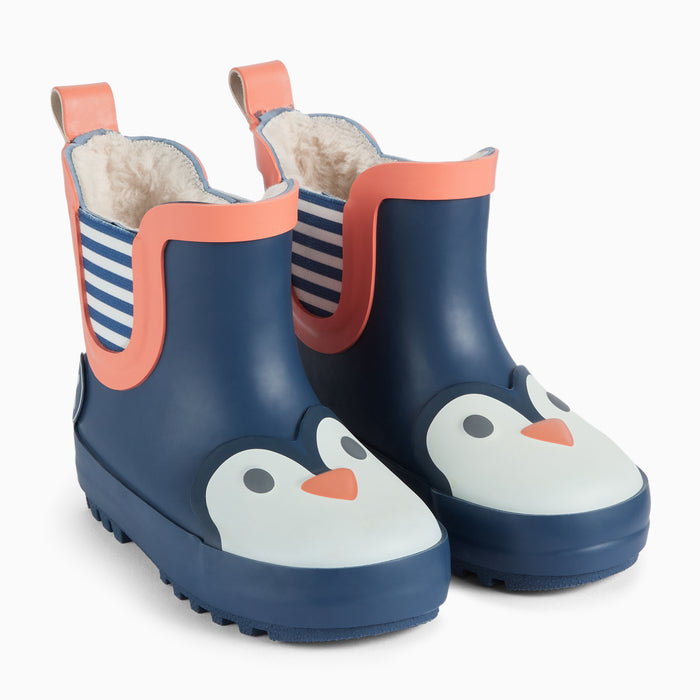KIDLY by MORI Short Penguin Rain Boots