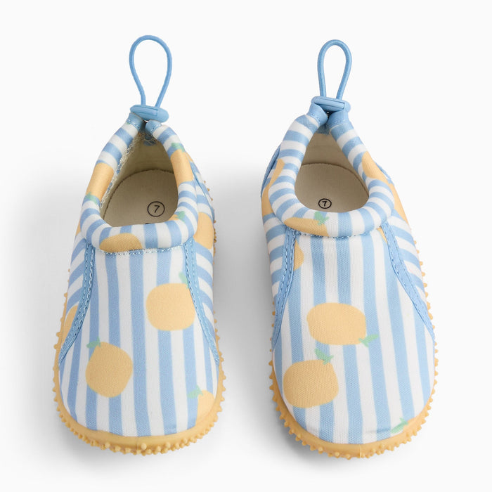 KIDLY by MORI Swim Shoe - Lemon Stripe