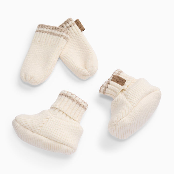 Knitted Baby Mittens & Booties Set