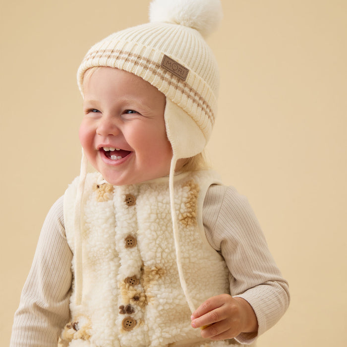 Knitted Pompom Beanie