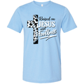 LM-294 Raised Football Jesus - Heather Carolina Blue