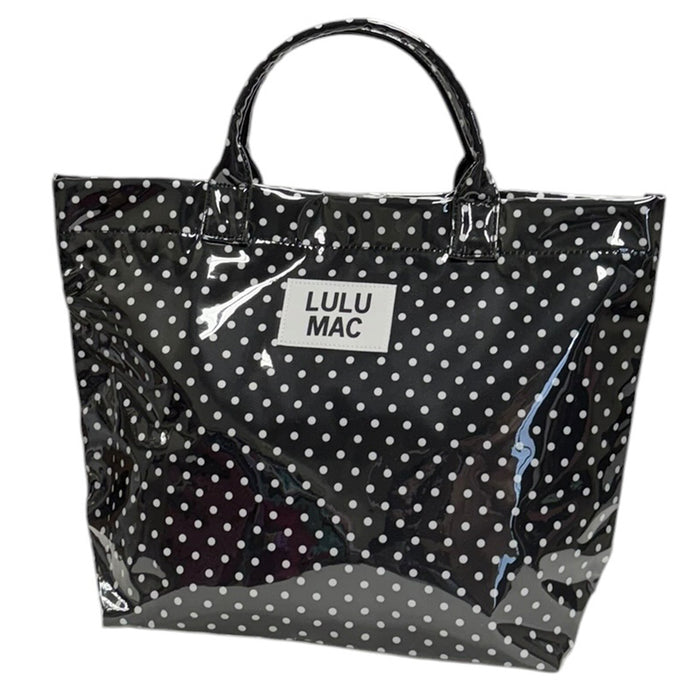 LM-BG-1003 TOTE BAG BLACK/WHITE DOT