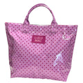 LM-BG-1003 TOTE BAG LIGHT PINK/HOT PINK DOT