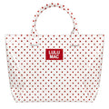 LM-BG-1003 TOTE BAG WHITE/RED DOT