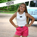 LM-KSH-1010 Hot Pink Mini Polka Dot KIDS SHORT