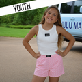 LM-KSH-1010-Light Pink Mini Polka Dot KIDS SHORTS