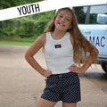 LM-KSH-1010 Navy Mini Polka Dot KIDS SHORT