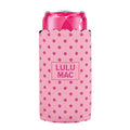 LM-SKZ-1005 Slim Can Koozie Pink/Hot Pink Dot