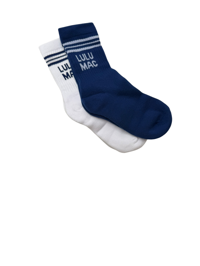LM-SO-1000 Lulu Mac Socks 2 Pair Box-  NAVY/NAVY