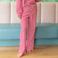 LM-STRIPE Pant-RED