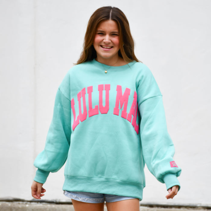 LM-SW-1007 Mint/Hot Pink Puff