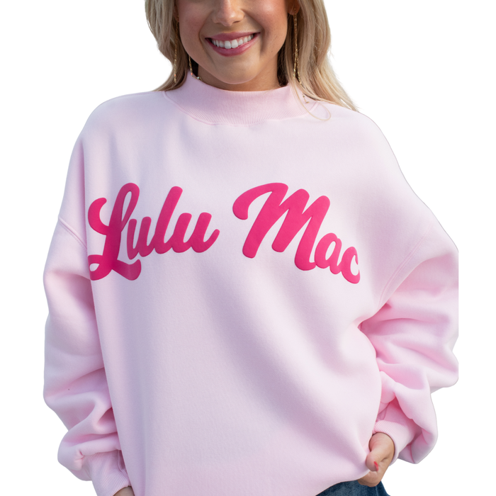 LM-SW-1020 Light Pink Sweatshirt/Bubblegum Script