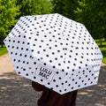 LM-UM-1000 Umbrella White w/ Black Dot