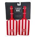 LTDS-RED/WHITE STRIPE LUGGAGE TAG
