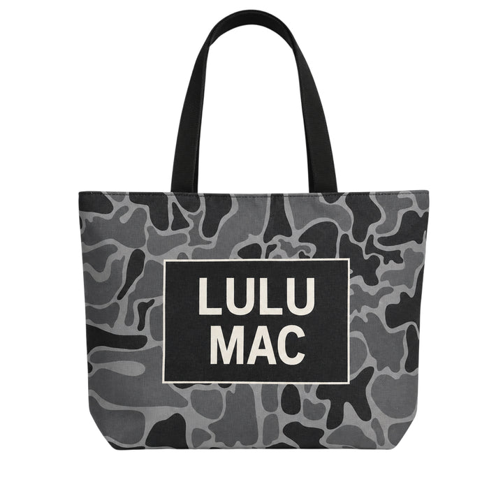 Lulu Mac Canvas Tote LM-BG-1002-Black Camo