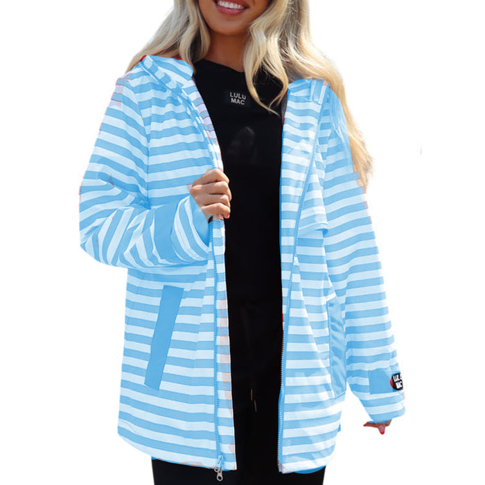 Lulu Mac Raincoat Darby Blue/White