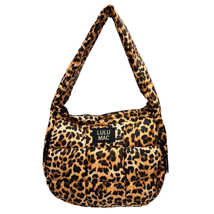 MP-8412 PUFFER TOTE BAG - LEOPARD