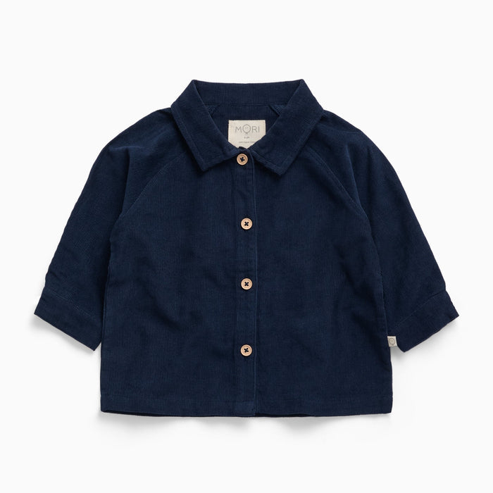Navy Corduroy Oversized Shirt