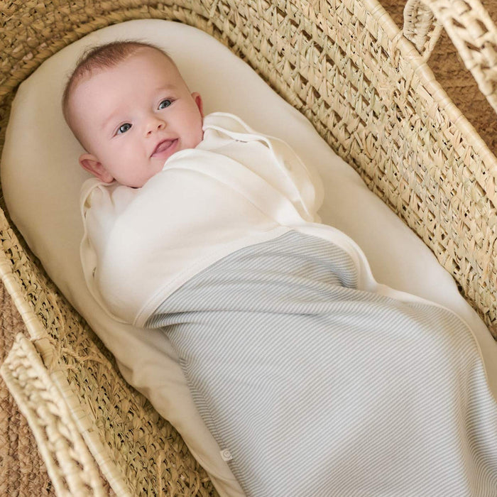 Newborn Baby Swaddle Sack - Blue Stripe