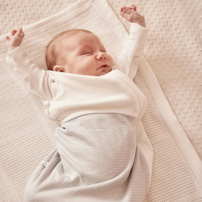 Newborn Baby Swaddle Sack - Blue Stripe
