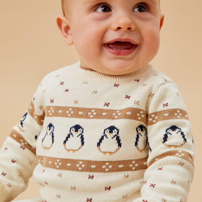 Penguin Fair Isle Knitted Sweater