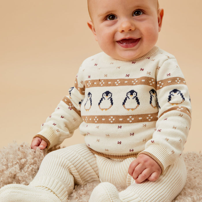 Penguin Fair Isle Knitted Sweater