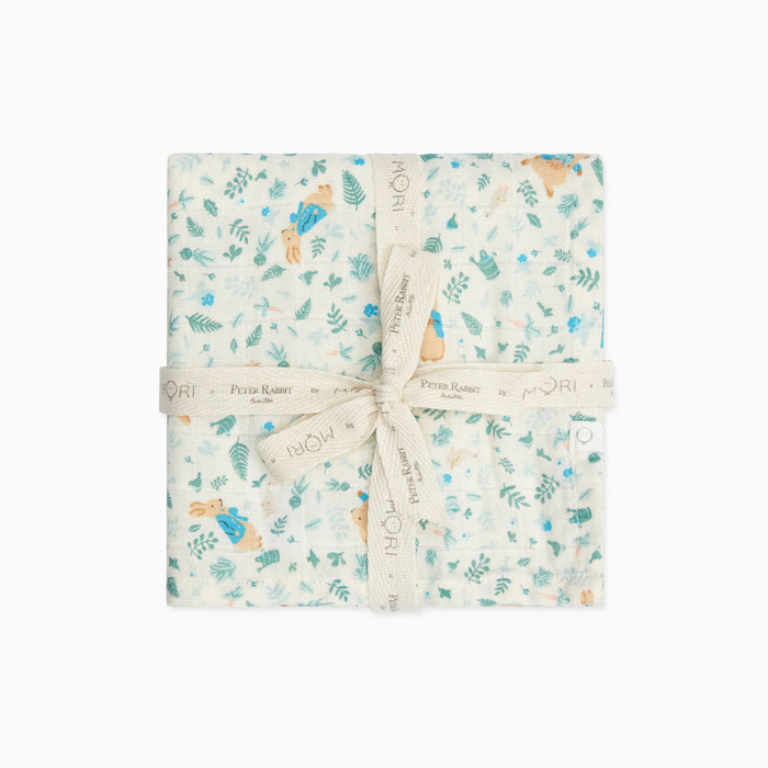 Peter Rabbit Printed Organic Muslin Swaddle 3 Pack