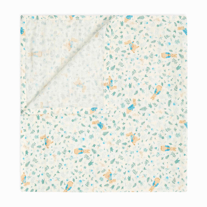 Peter Rabbit Printed Organic Muslin Swaddle 3 Pack
