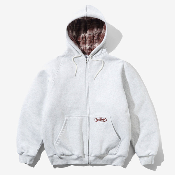 Plaid Lined Zip-Thru Hood