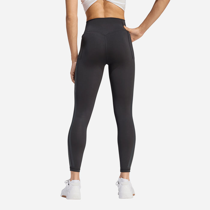 Quần Bó Thể Thao Nữ Adidas Optime Workout 3-Stripes - Đen - Supersports Vietnam
