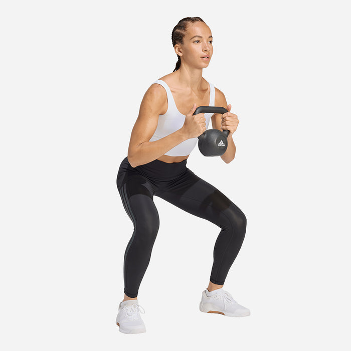 Quần Bó Thể Thao Nữ Adidas Optime Workout 3-Stripes - Đen - Supersports Vietnam