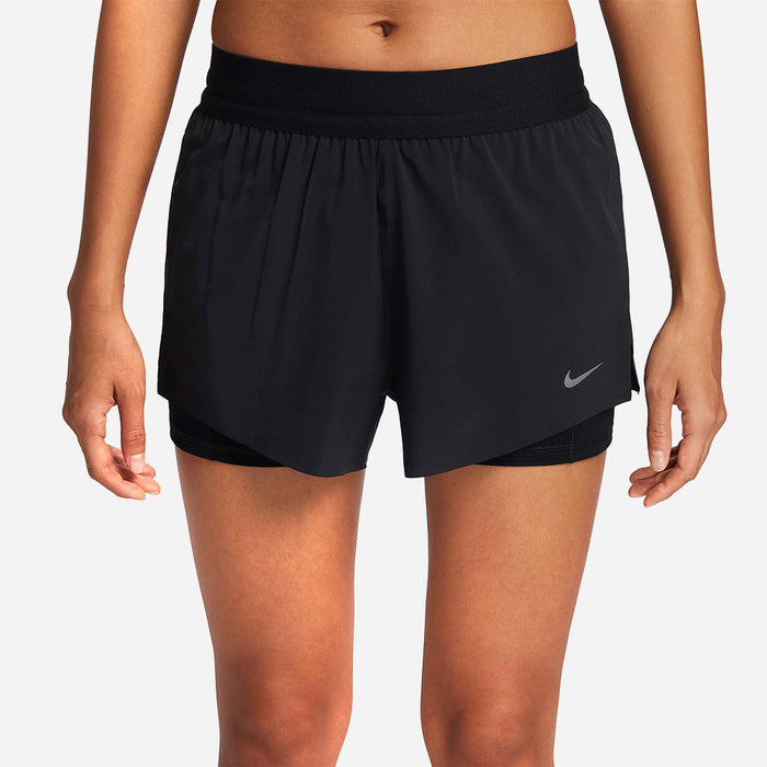 Quần Ngắn Nữ Nike Swift Dri-Fit Mid-Rise 2-In-1 - Đen - Supersports Vietnam
