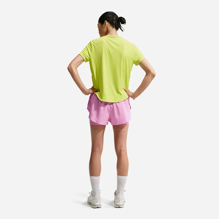 Quần Ngắn Thể Thao Nữ Nike Flow Dri-Fit High-Waisted 2-In-1 - Hồng - Supersports Vietnam