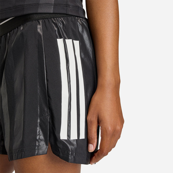 Quần Ngắn Thể Thao Nữ Adidas Hyperglam 3-Stripes Emboss Woven - Đen - Supersports Vietnam