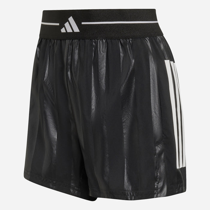 Quần Ngắn Thể Thao Nữ Adidas Hyperglam 3-Stripes Emboss Woven - Đen - Supersports Vietnam