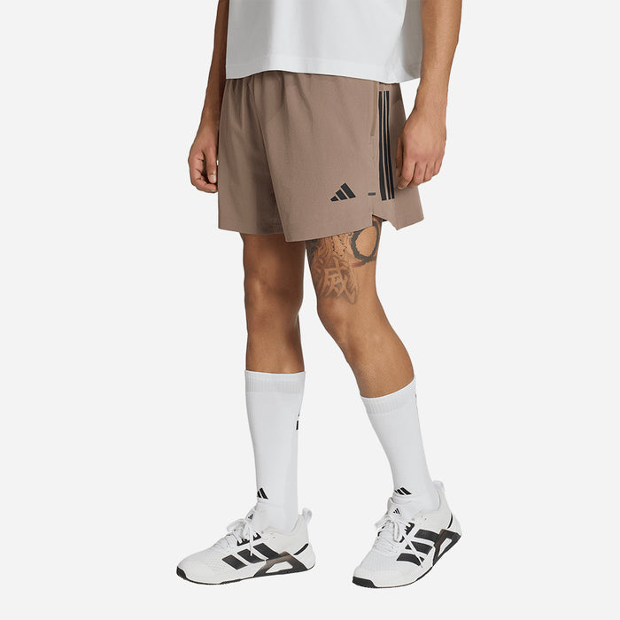 Quần Ngắn Thể Thao Nam Adidas D4T Primelift 3 Stripes - Nâu - Supersports Vietnam