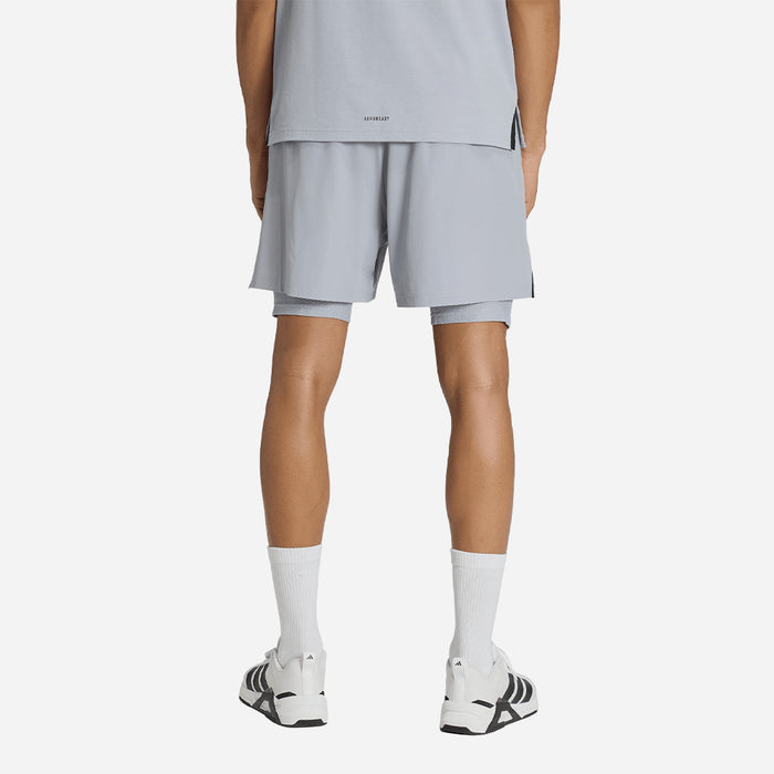 Quần Ngắn Thể Thao Nam Adidas D4T Workout 2In1 - Xám - Supersports Vietnam