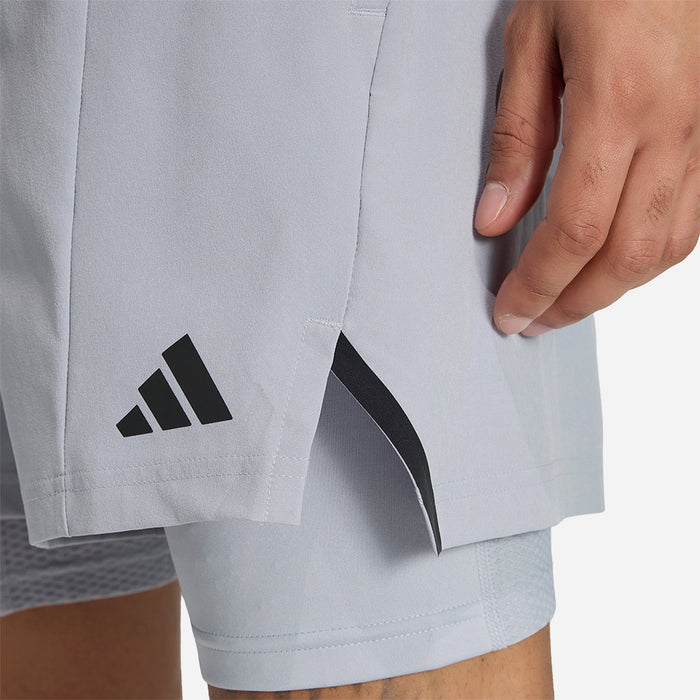 Quần Ngắn Thể Thao Nam Adidas D4T Workout 2In1 - Xám - Supersports Vietnam