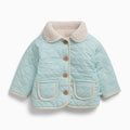 Reversible Recycled Borg Jacket - Blue & Ecru