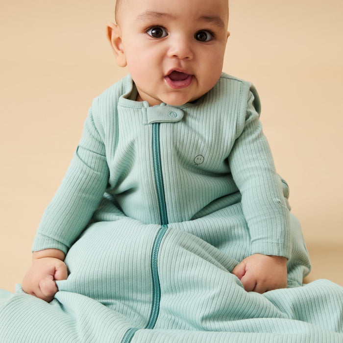 Ribbed Front Opening Sleep Sack 1.5 TOG - Mint