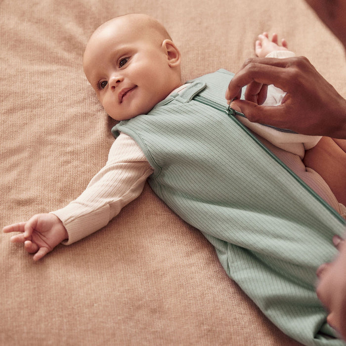 Ribbed Front Opening Sleep Sack 1.5 TOG - Mint