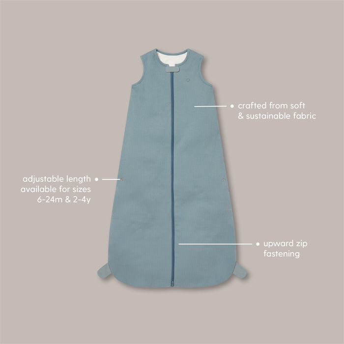 Ribbed Front Opening Sleep Sack 1.5 TOG - Mint