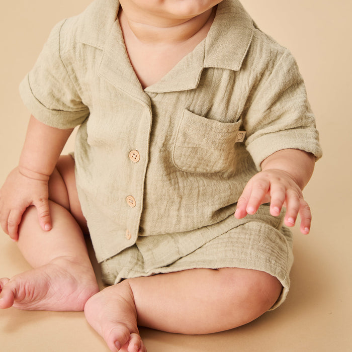 Sage Muslin Shorts
