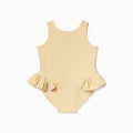 Seersucker Mustard Stripe Frill Swimsuit